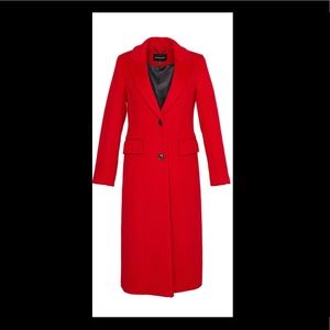NEW! BCBG MAX AZRIA Cherry red coat. 2 button coat. Size medium.